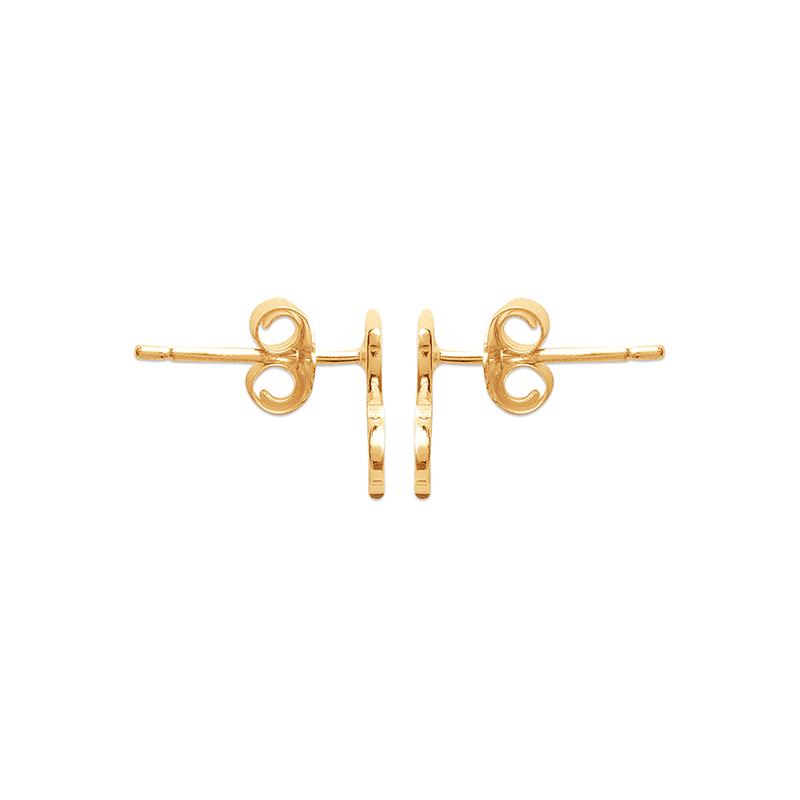 Boucles d'oreilles chat plaqué or
