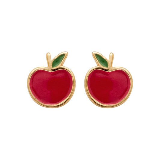 Boucles d'oreilles pommes plaqué or