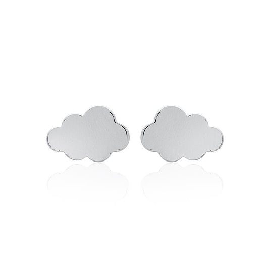 Boucles d'oreilles puces nuage en argent