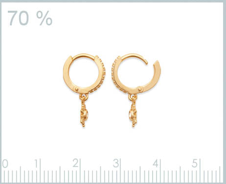 Boucles d'oreilles mini-créoles soleil argent ou plaqué or