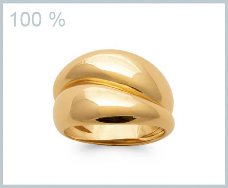 Bague double plaqué or