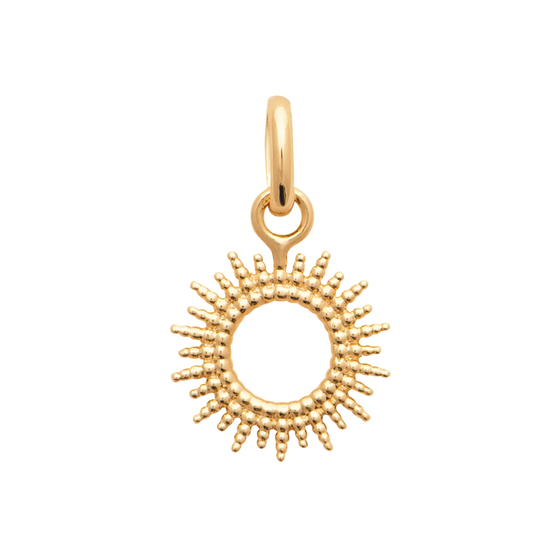 Collier pendentif soleil plaqué or