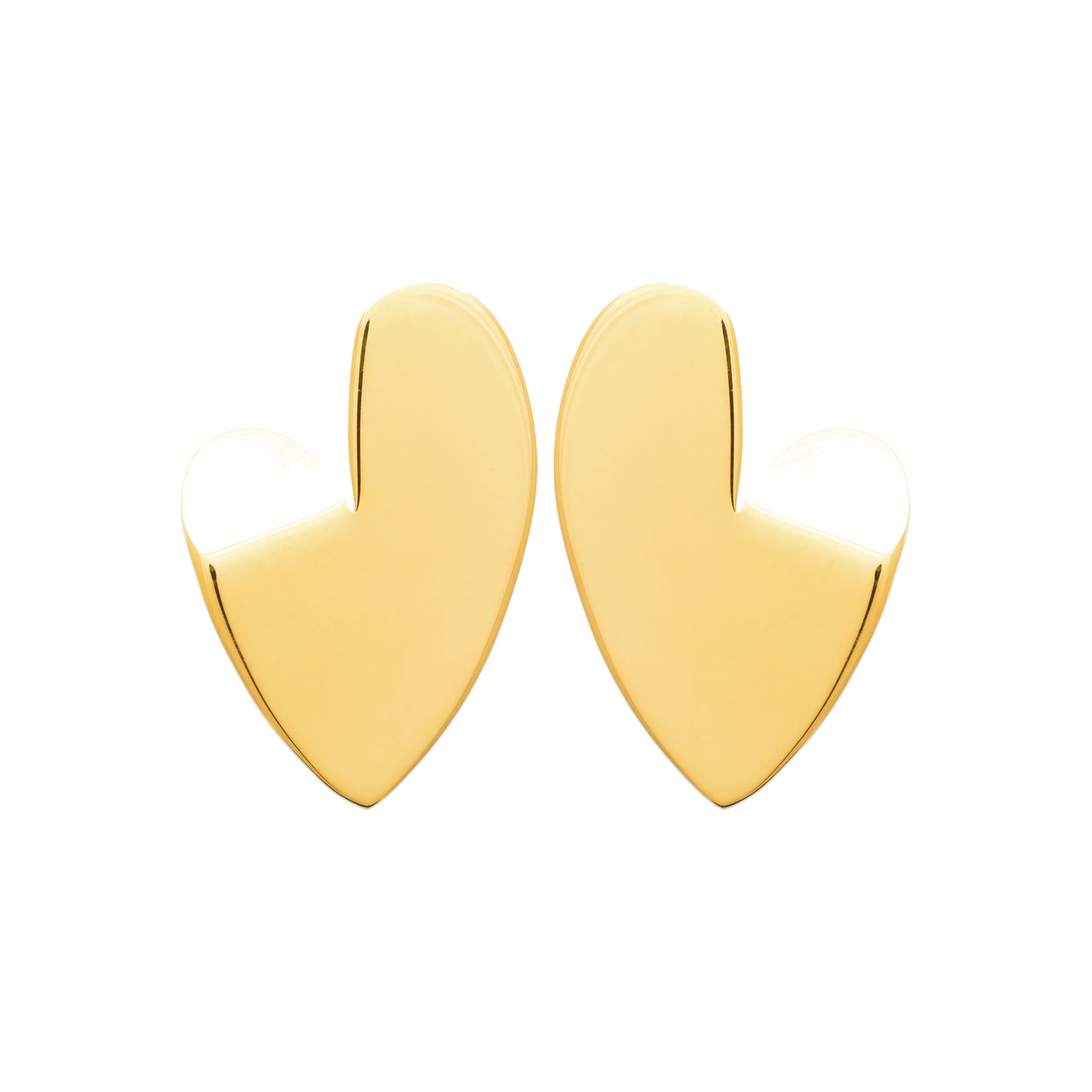 Boucles d’oreilles cœur doré en acier doré
