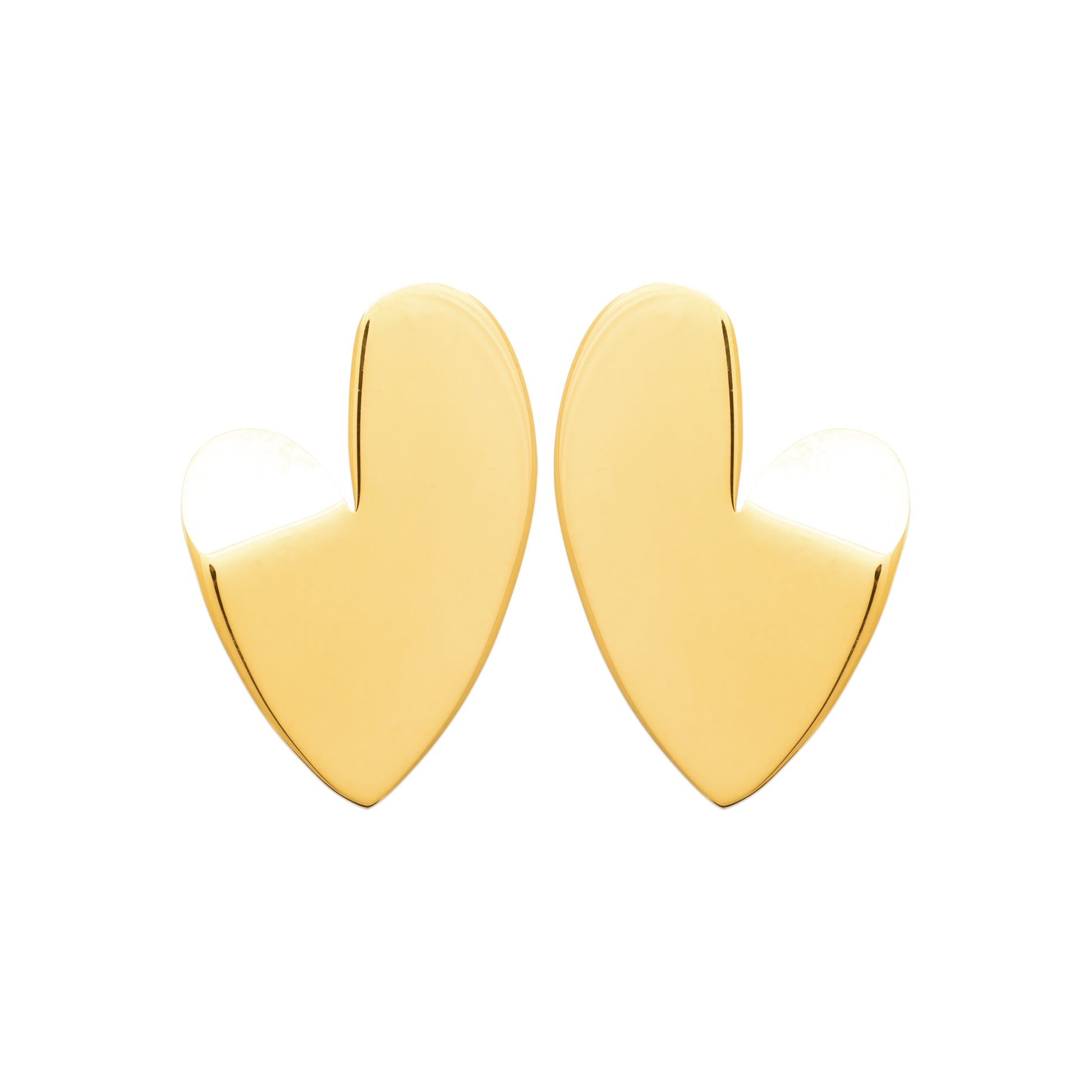 Boucles d’oreilles cœur doré en acier doré