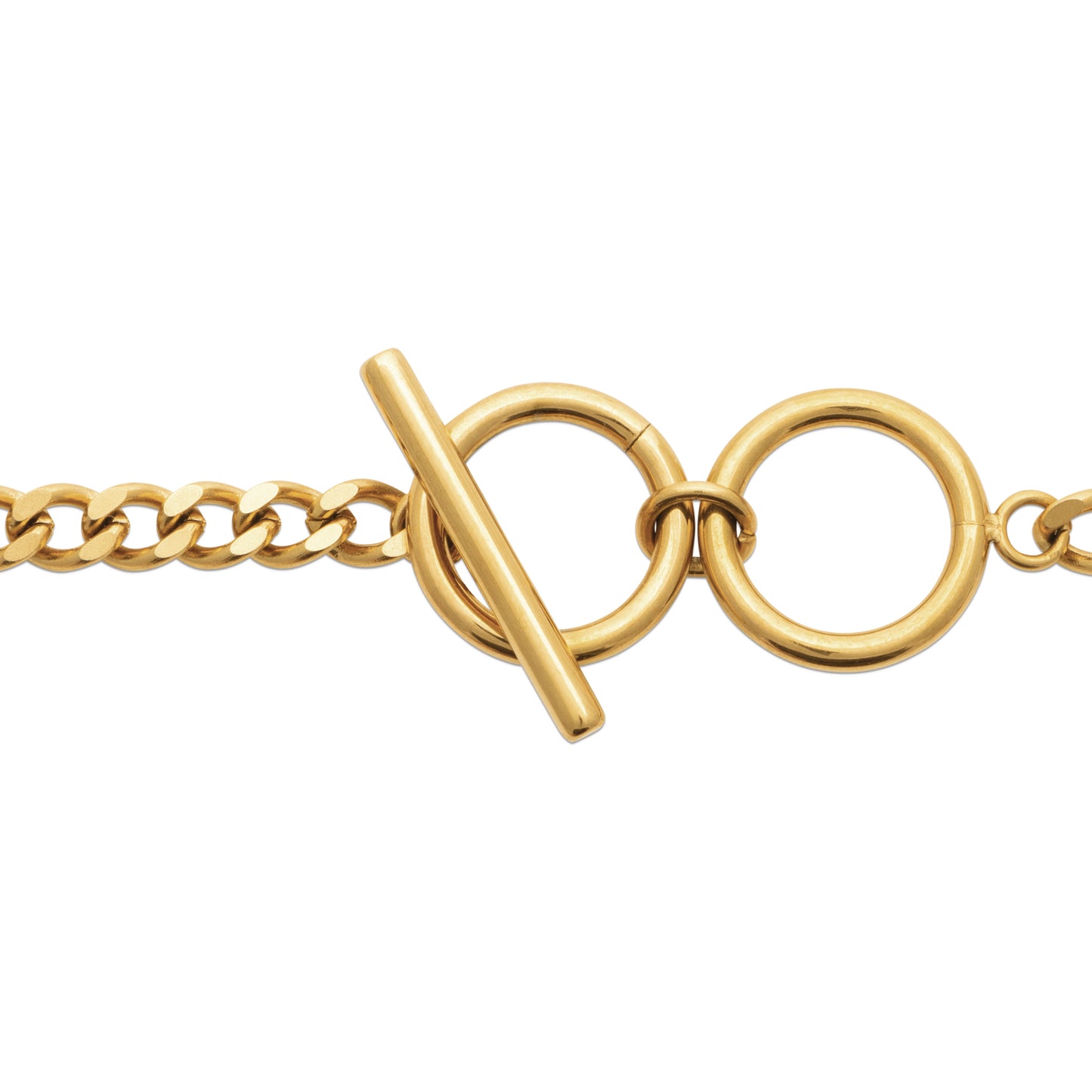 Collier double chaîne en acier doré – bijou tendance au design moderne