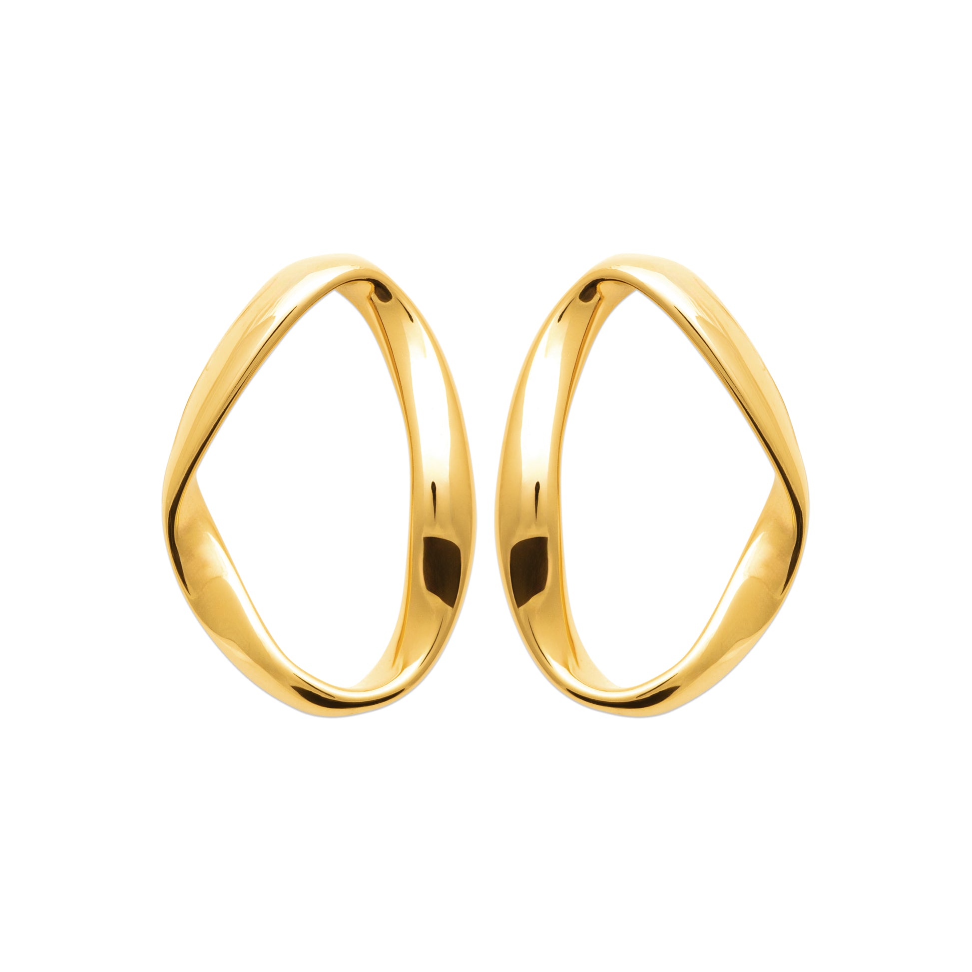 Boucles d’oreilles torsadées dorées en acier doré