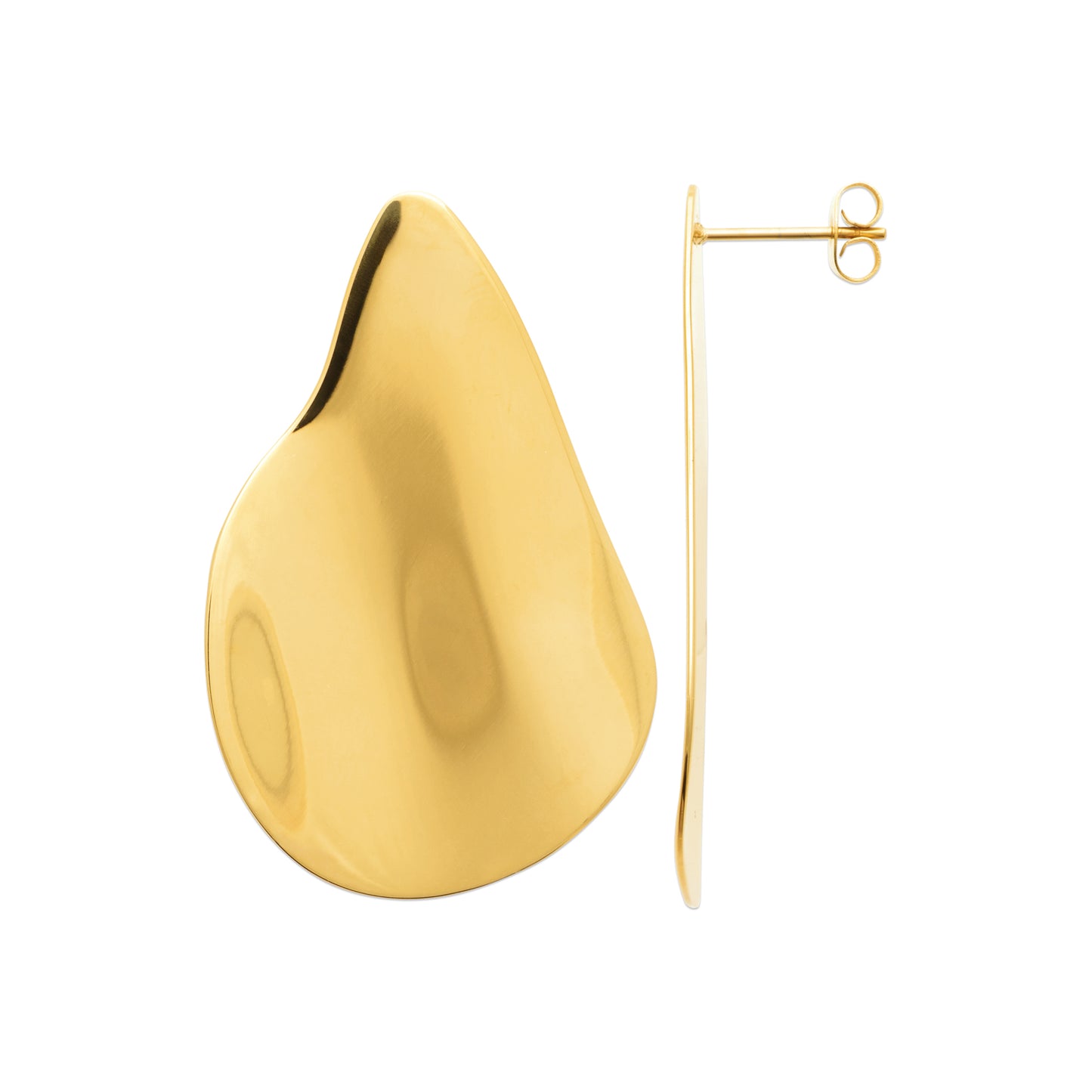 Boucles d’oreilles dorées design organique – bijou moderne et élégant