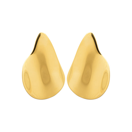 Boucles d’oreilles dorées design organique – bijou moderne et élégant