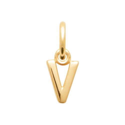 Collier avec pendentif lettre de l'alphabet plaqué or