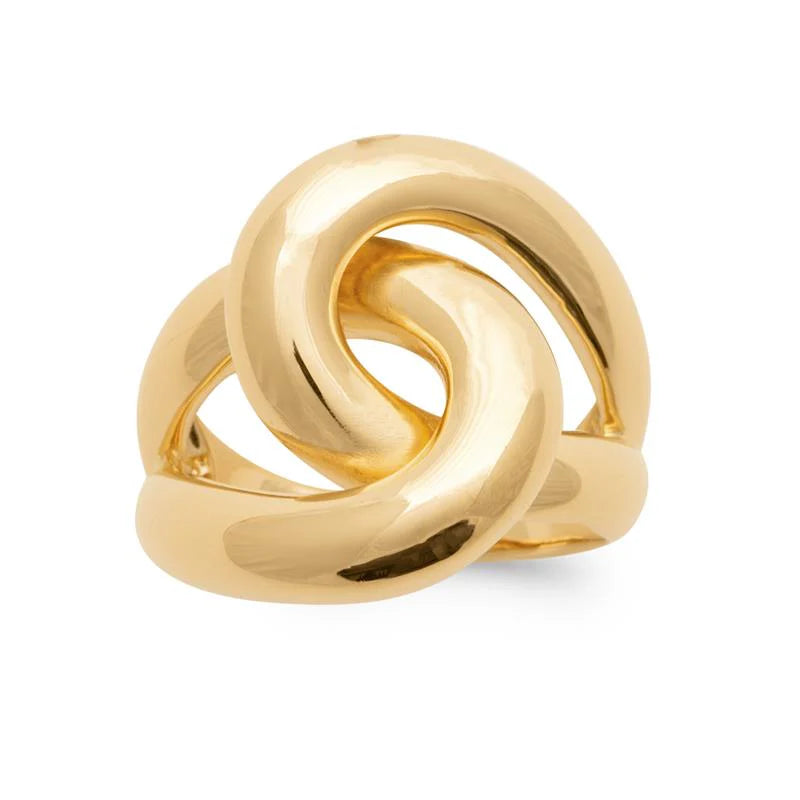 Bague Plaqué Or Entrelacée