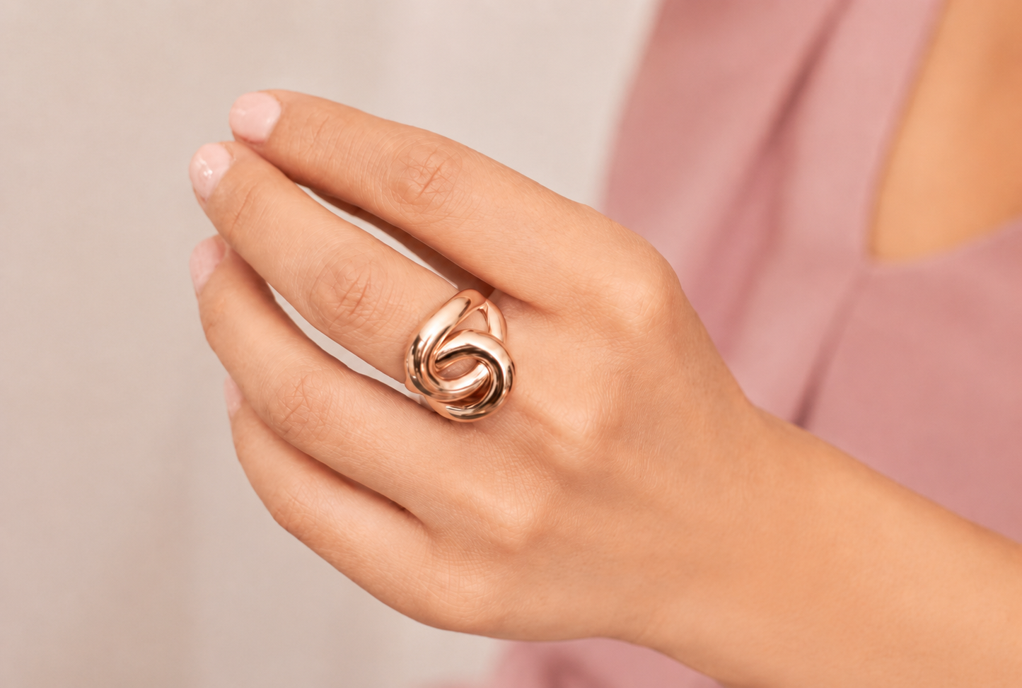 Bague Plaqué Or Entrelacée