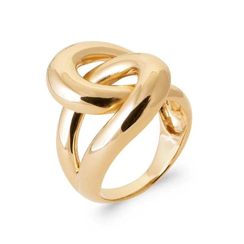 Bague Plaqué Or Entrelacée