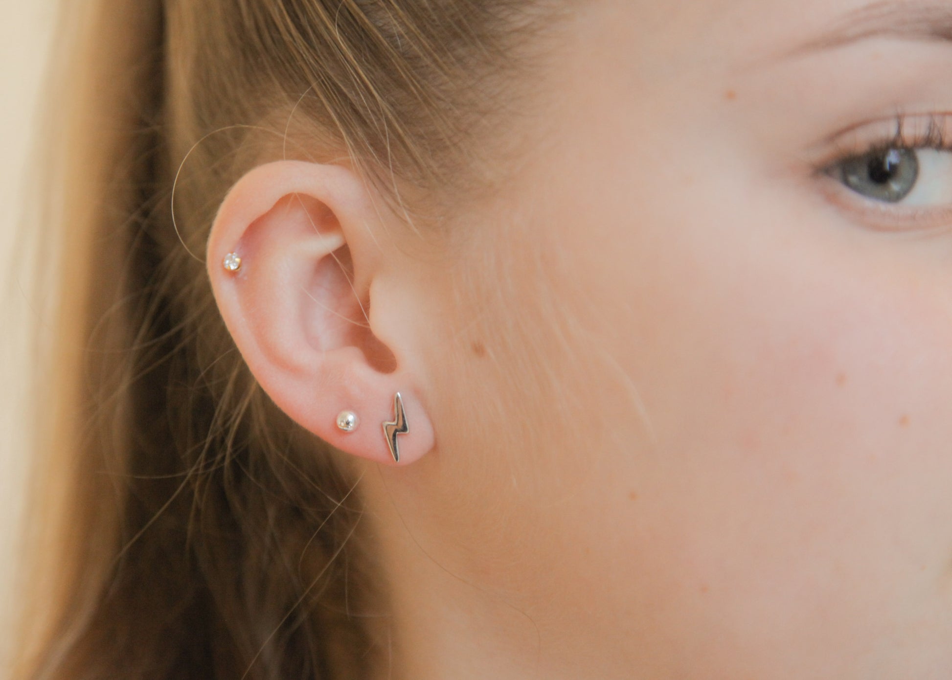 Boucles d'oreilles éclair en argent