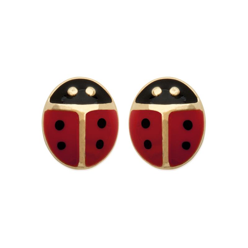 Boucles d'oreilles coccinelles plaqué or