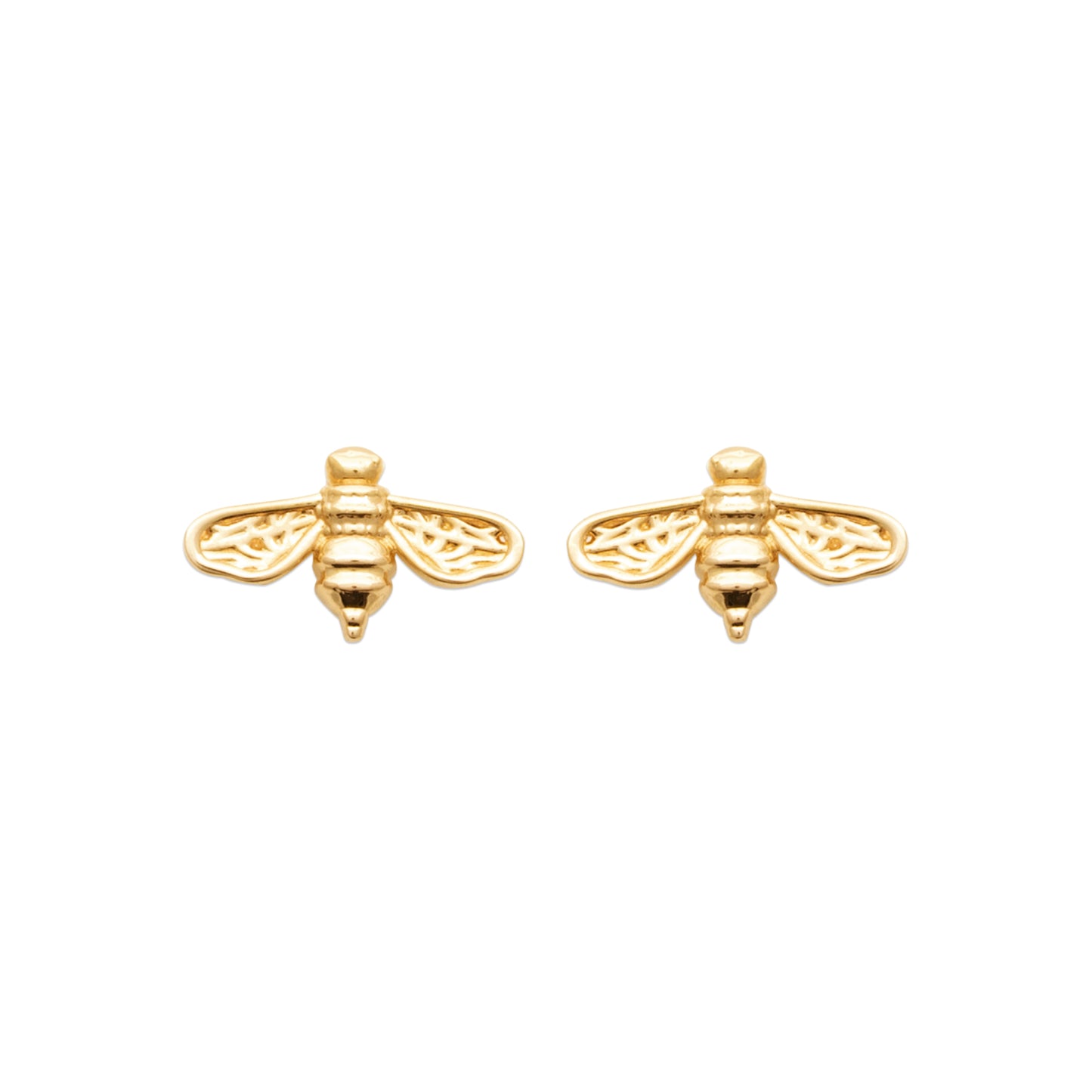Boucles d'oreilles abeille plaqué or