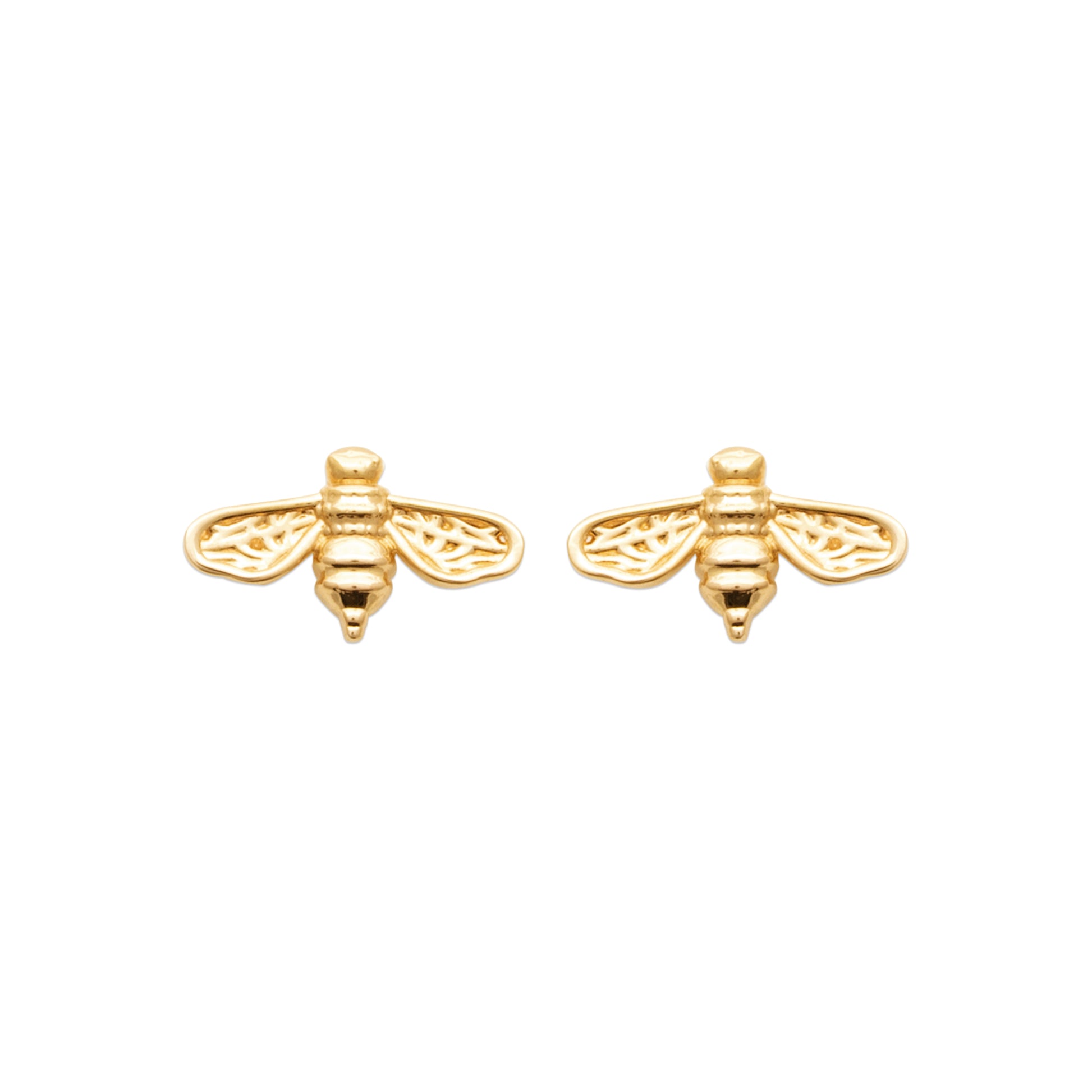 Boucles d'oreilles abeille plaqué or