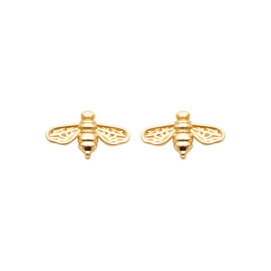 Boucles d'oreilles abeille plaqué or