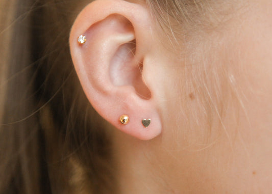 Boucles d'oreilles coeur plaqué or