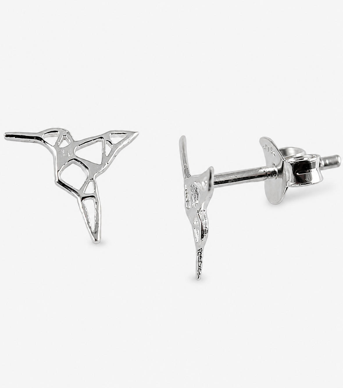 Boucles d'oreilles colibri en argent