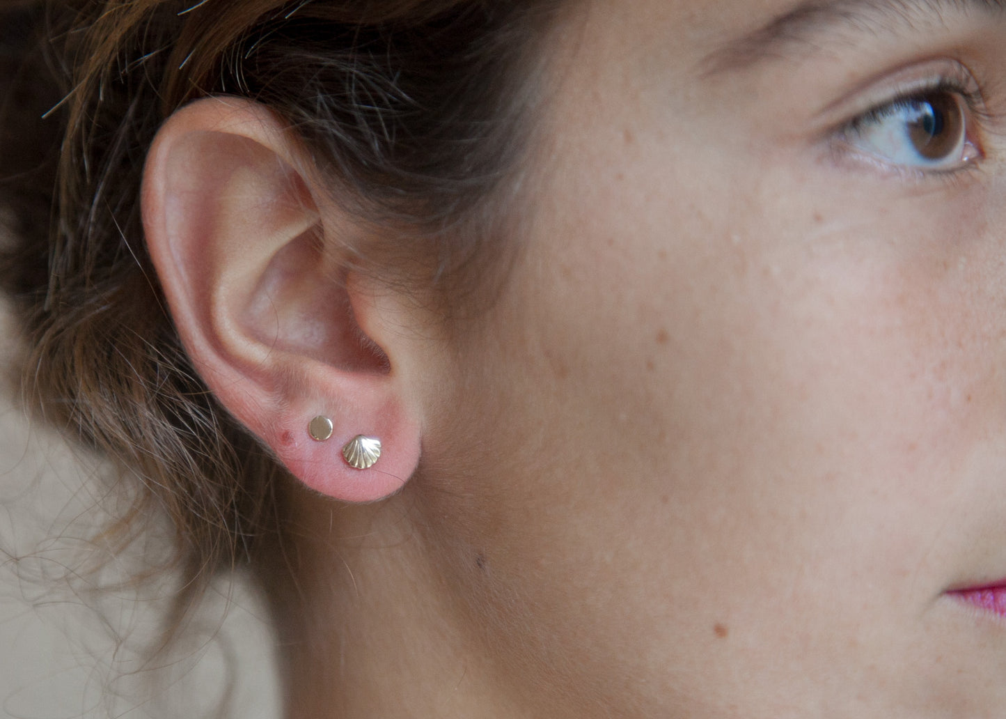 Boucles d'oreilles coquillages plaqué or