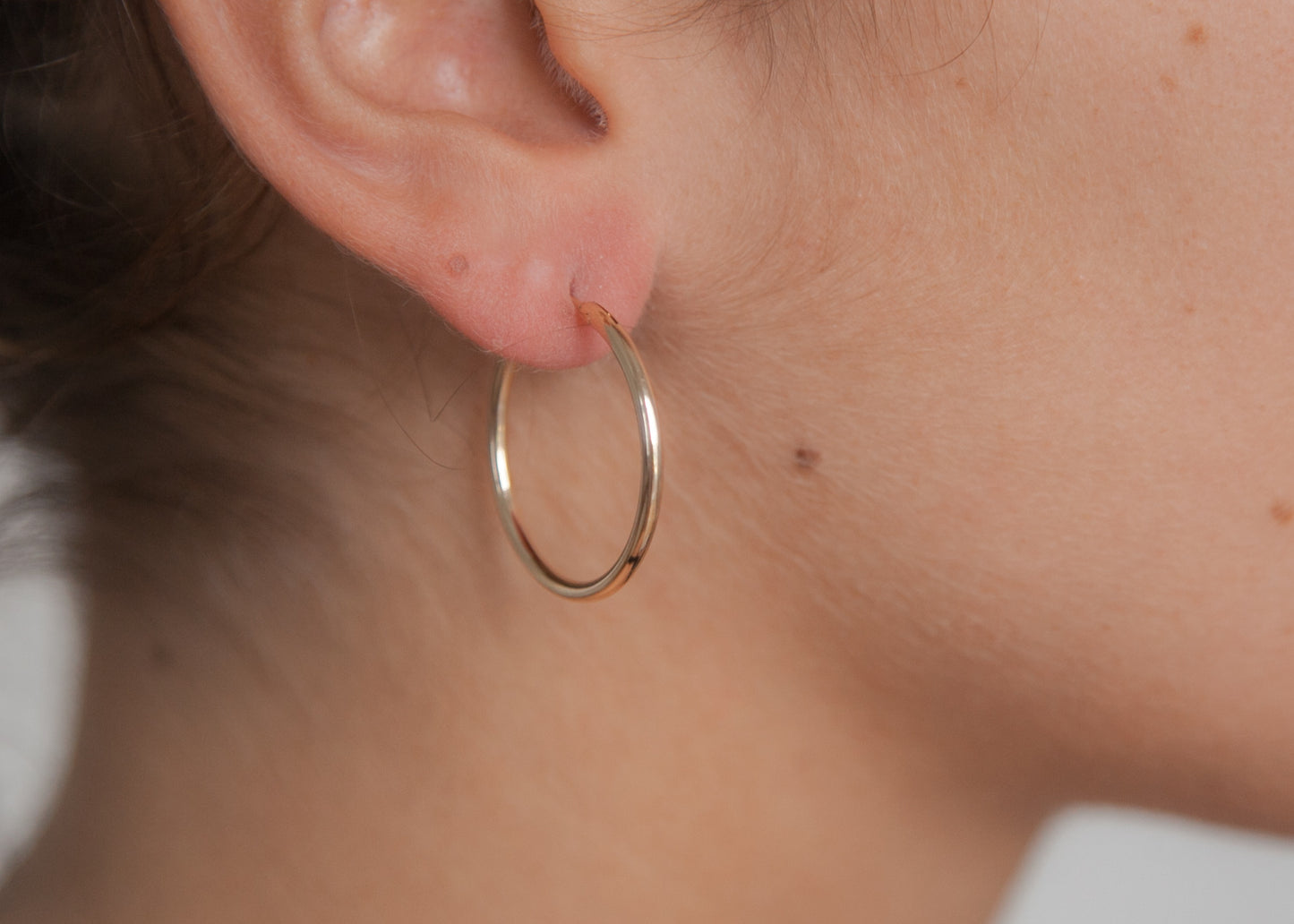 Boucles d'oreilles créoles 25mm plaqué or