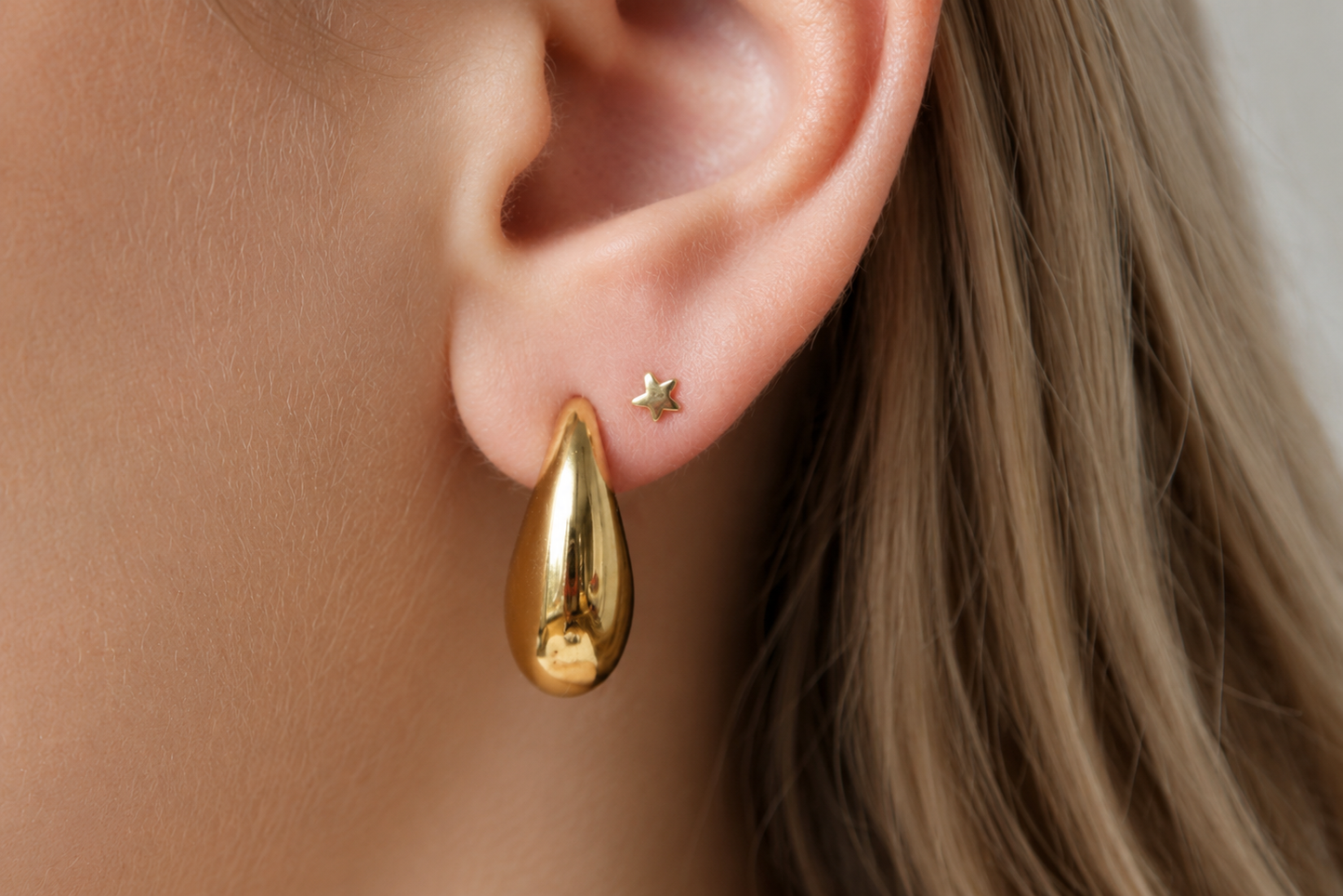 Boucles d'oreilles mini étoile plaqué or