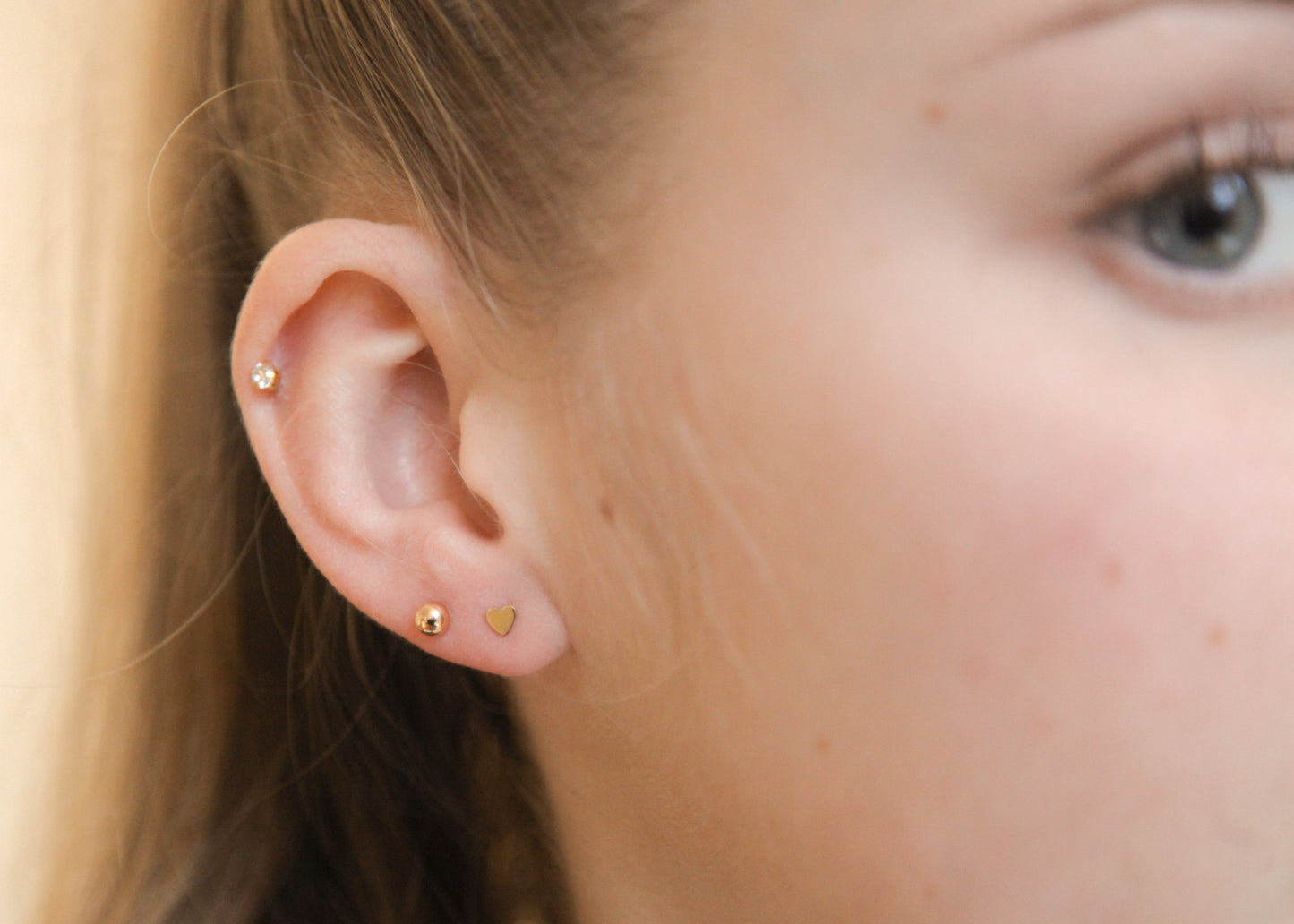 Boucles d'oreilles coeur plaqué or
