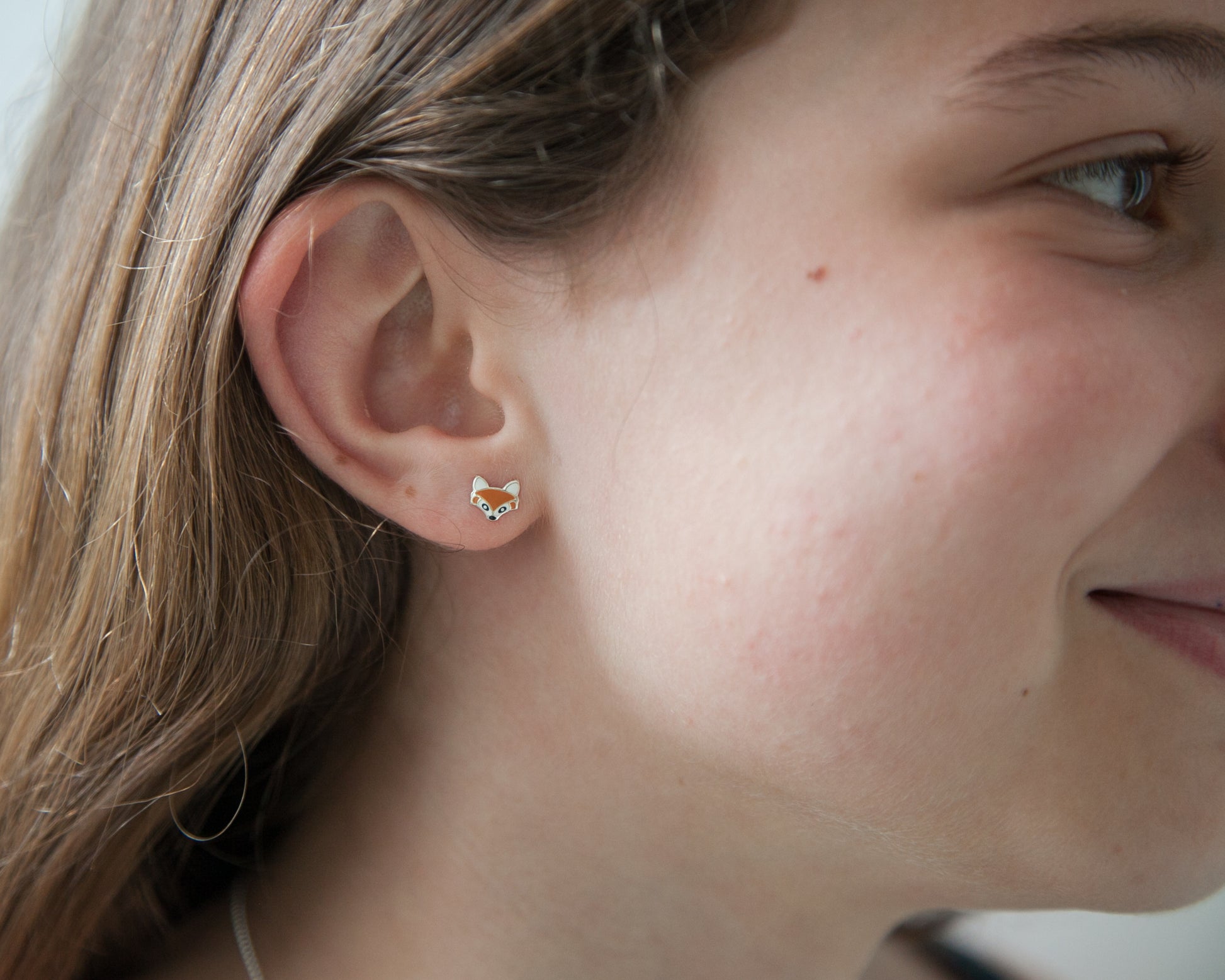 Boucles d'oreilles renard en argent
