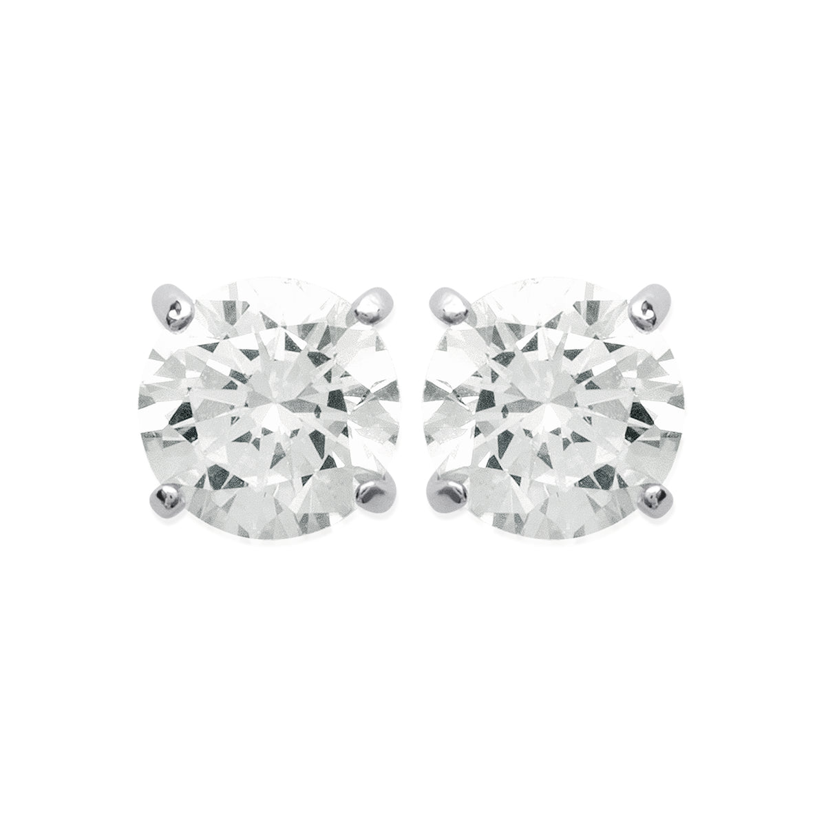 Boucles D'Oreilles Griffe Femme Aiguille Zircone - Argent Et Or (2 Paires) - Élégantes Et Hypoallergéniques