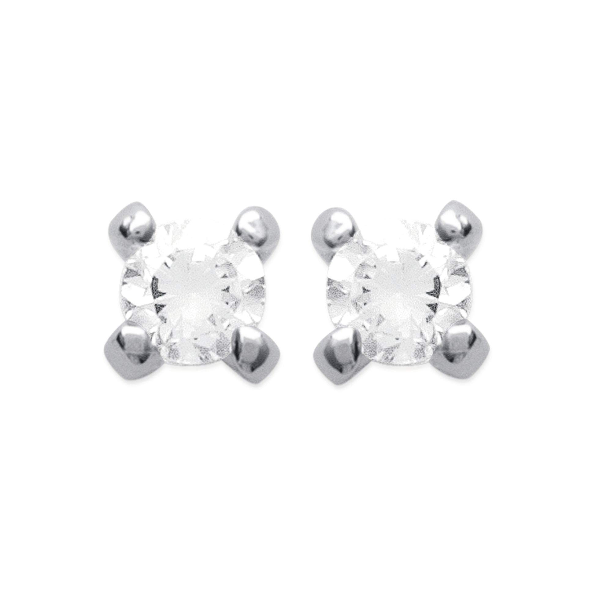 Boucles d'oreilles petit strass en argent