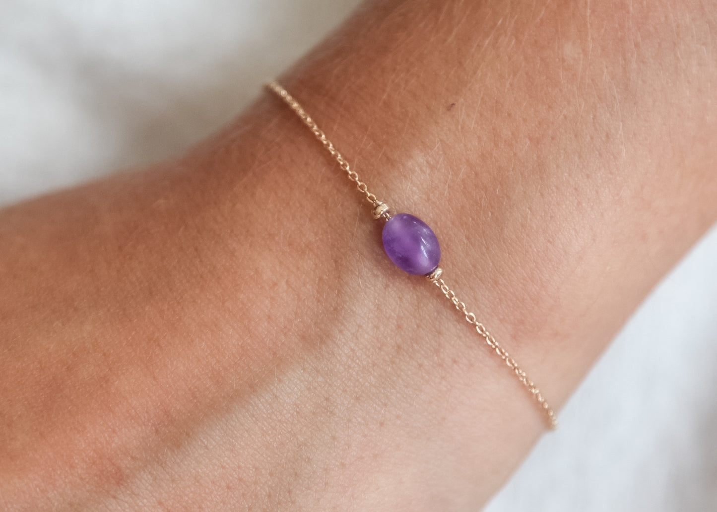 Bracelet Améthyste Chaîne Dorée Acier Inoxydable | La Pierre Fr Bracelet Améthyste Chaîne Dorée Acier Inoxydable | La Pierre Fr