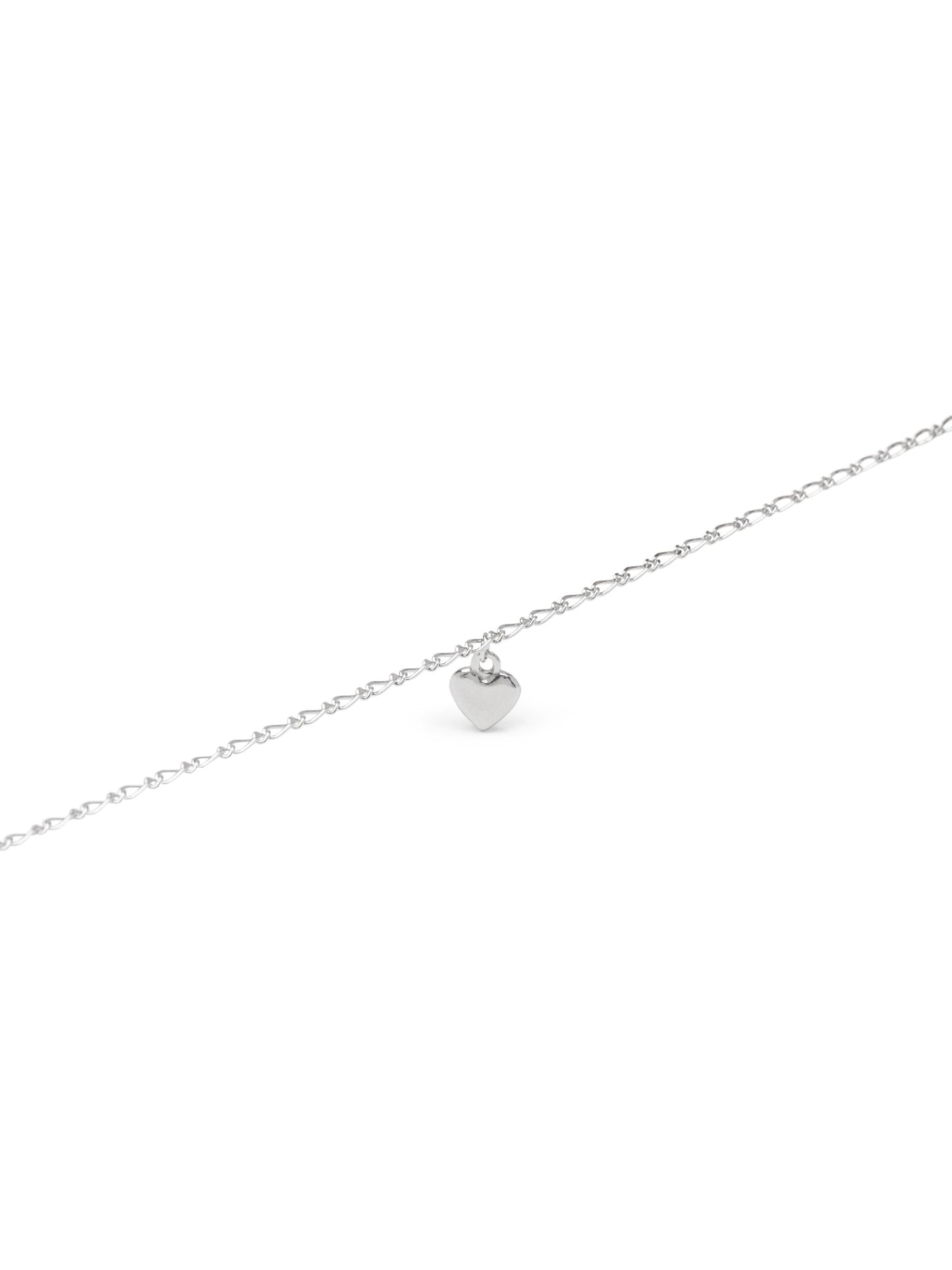 Chaîne de cheville coeur en argent