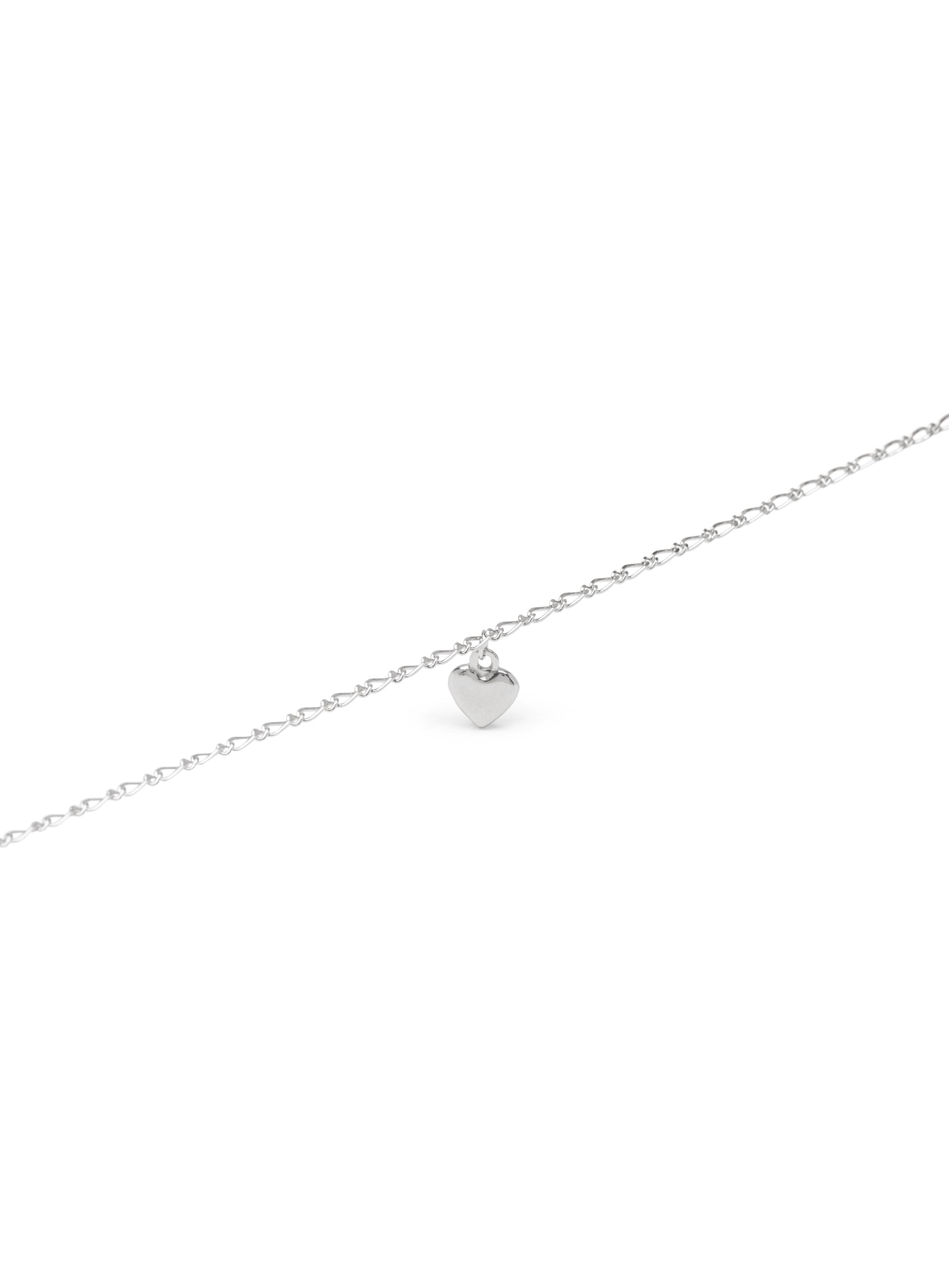 Chaîne de cheville coeur en argent
