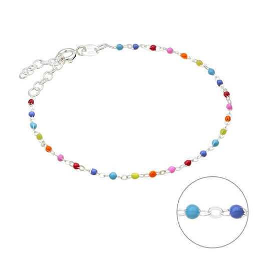 Bracelet coloré en argent