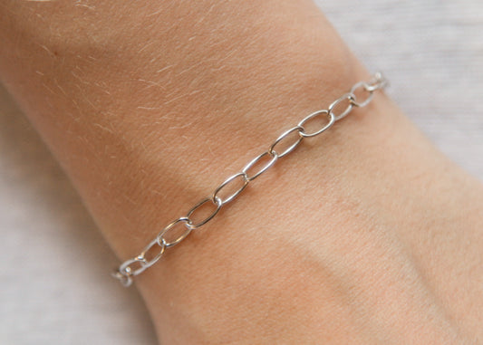 Bracelet maillons en argent