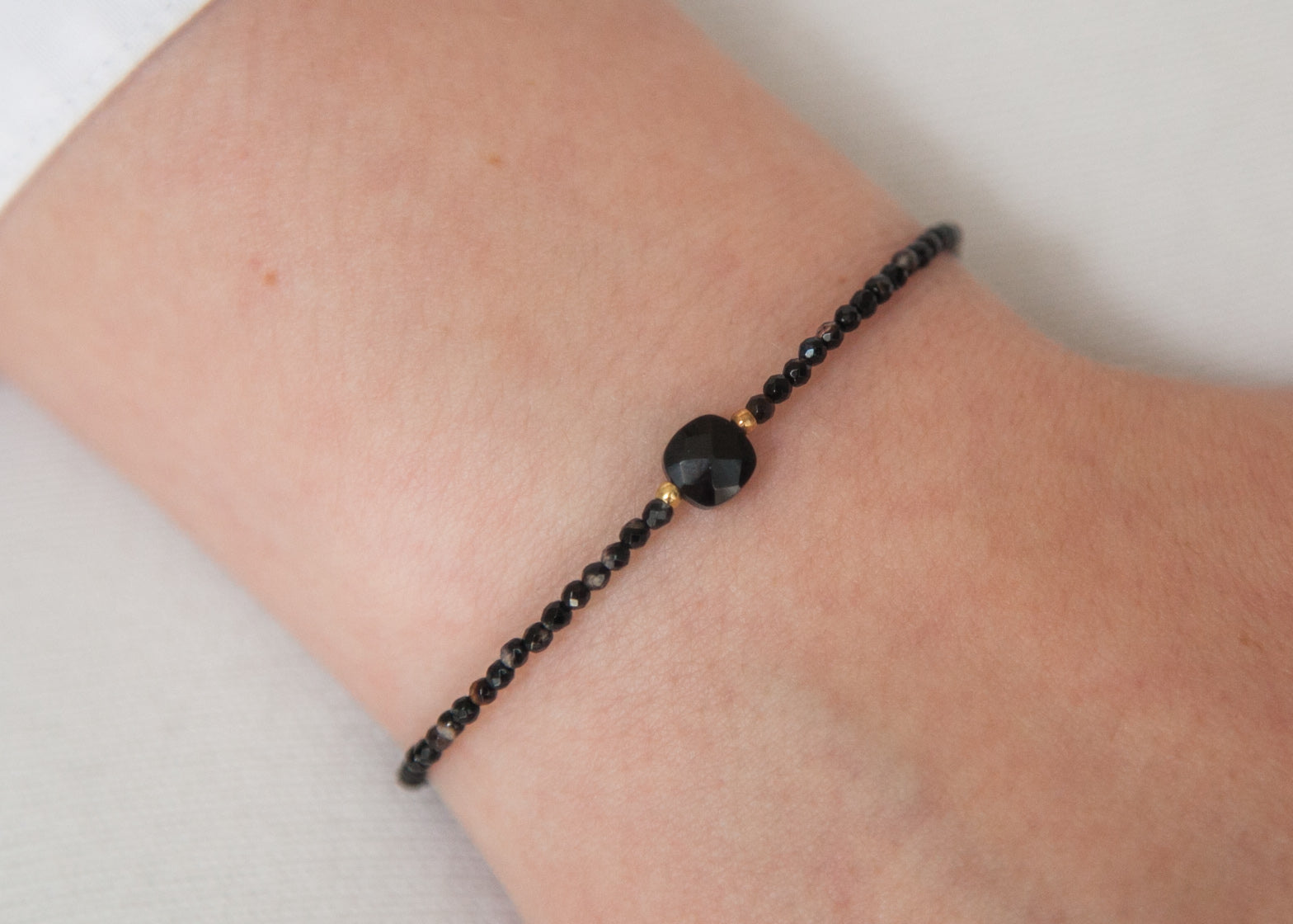 Bracelet pierres naturelles Onyx noir
