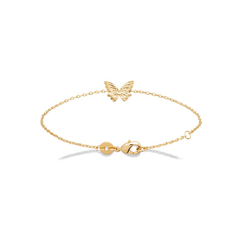 Bracelet papillon plaqué or garanti 10 ans