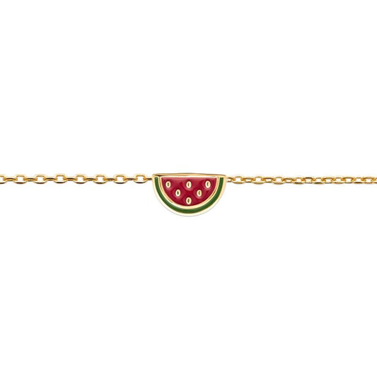 Bracelet enfant pastèque plaqué or