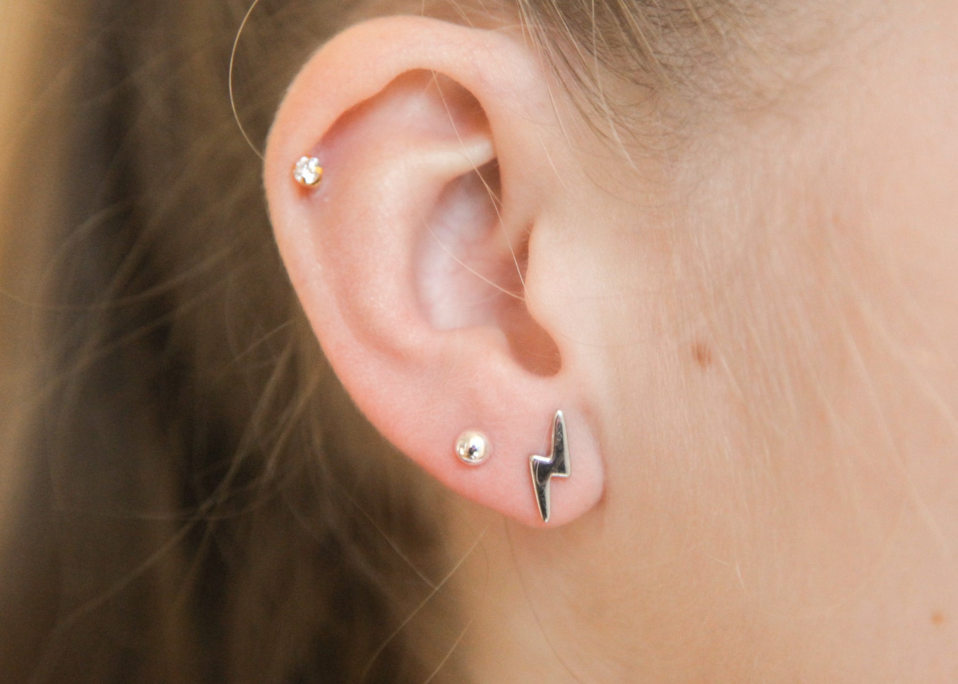 Boucles d'oreilles éclair en argent