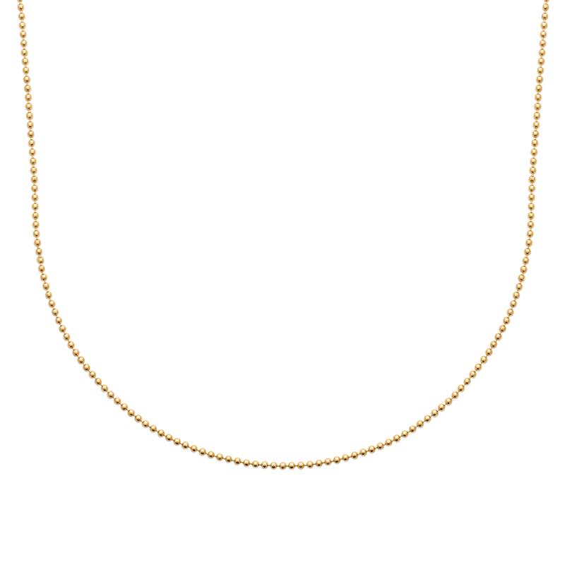Collier chaîne boules plaqué or