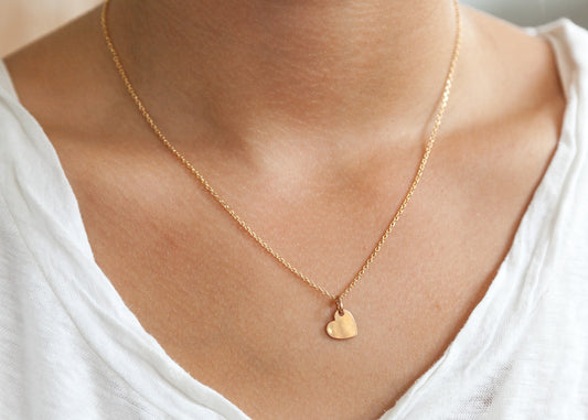 Collier pendentif coeur plaqué or