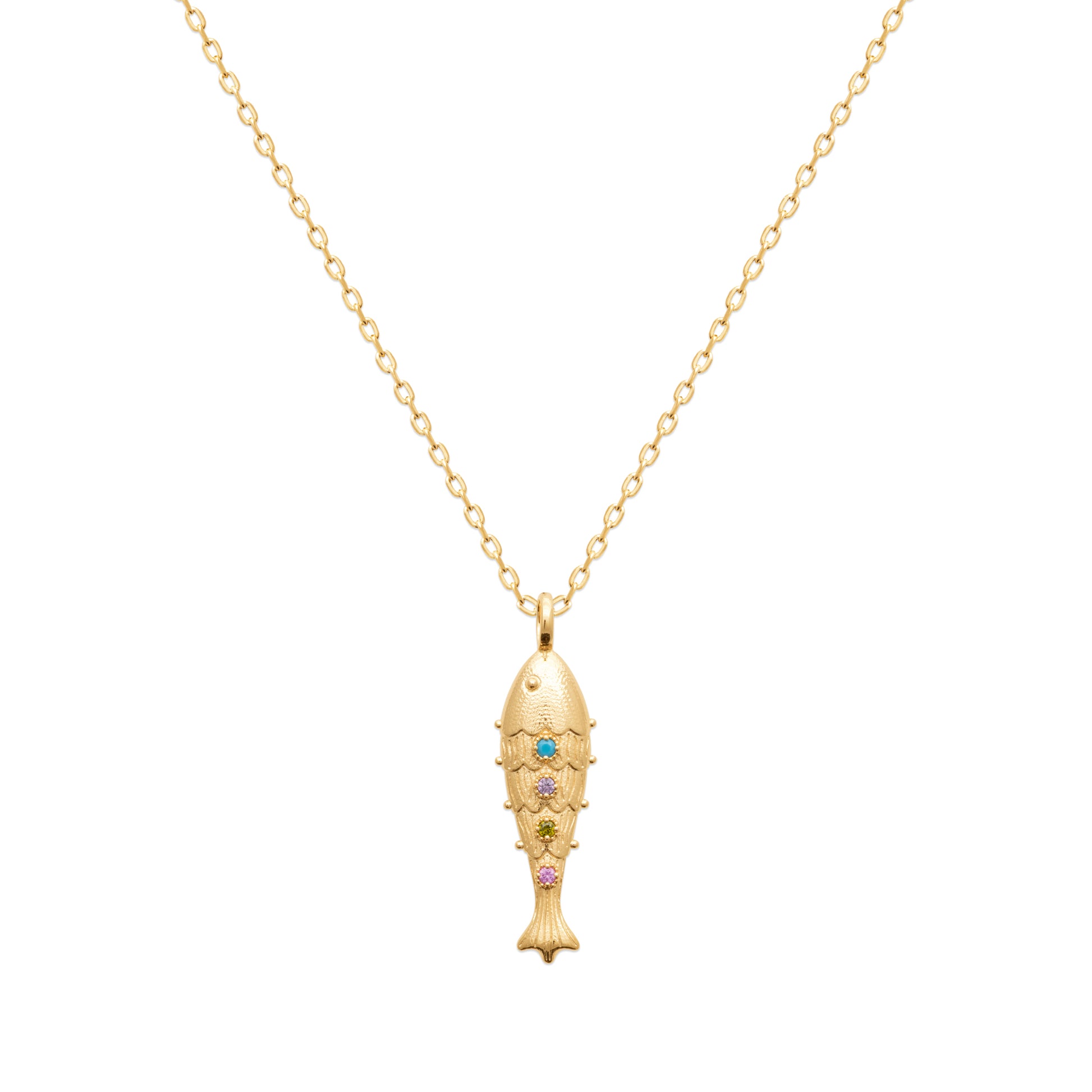 Collier Poisson plaqué or 18 carats