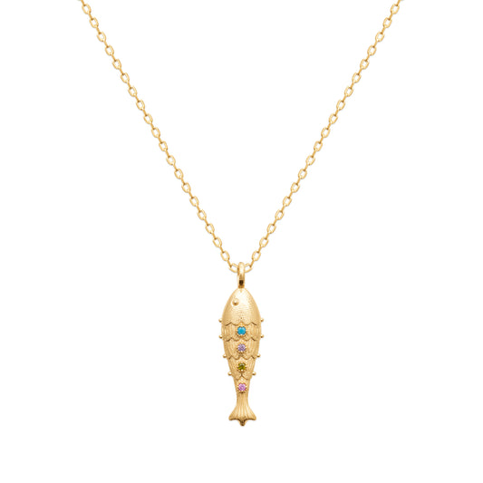 Collier Poisson plaqué or 18 carats