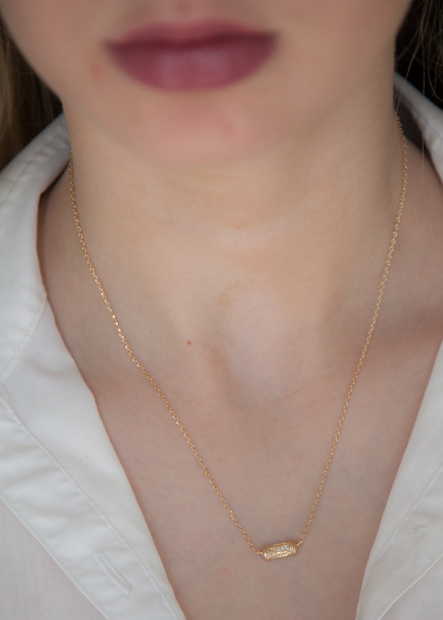 Collier talisman plaqué or