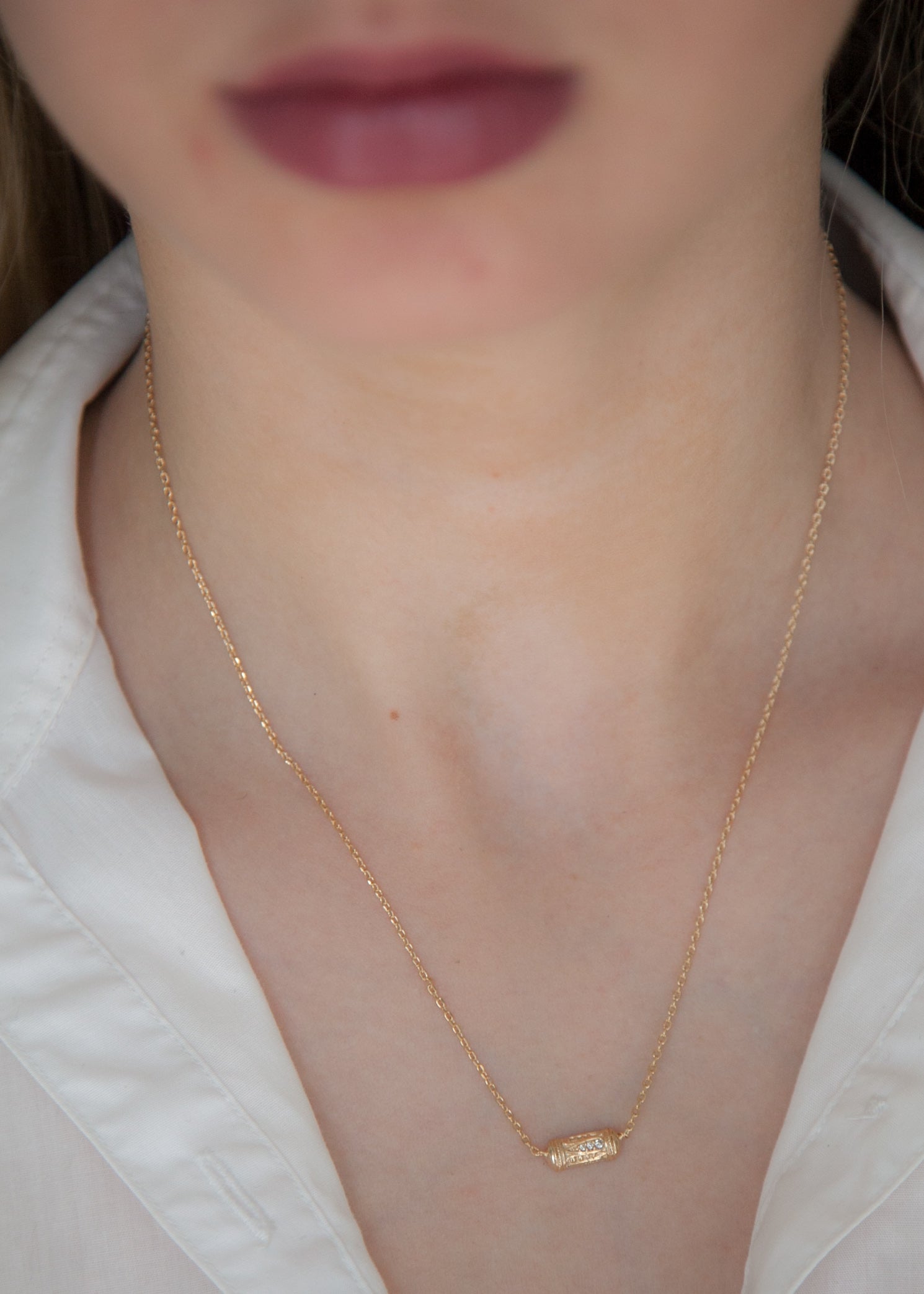 Collier talisman plaqué or