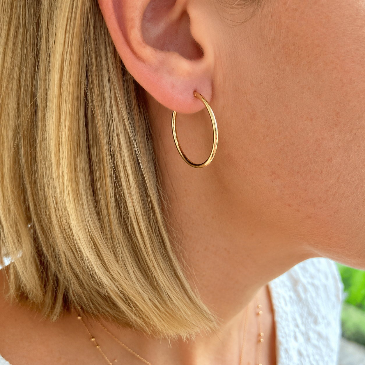 Boucles d'oreilles créoles 30mm plaqué or