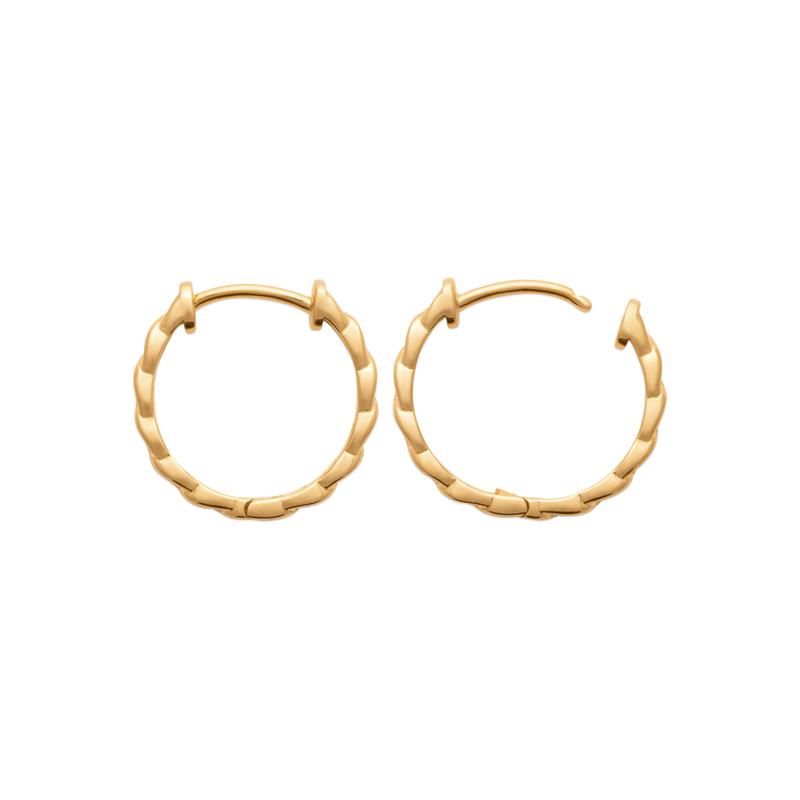 Boucles d'oreilles créole maillons de chaîne plaqué or 