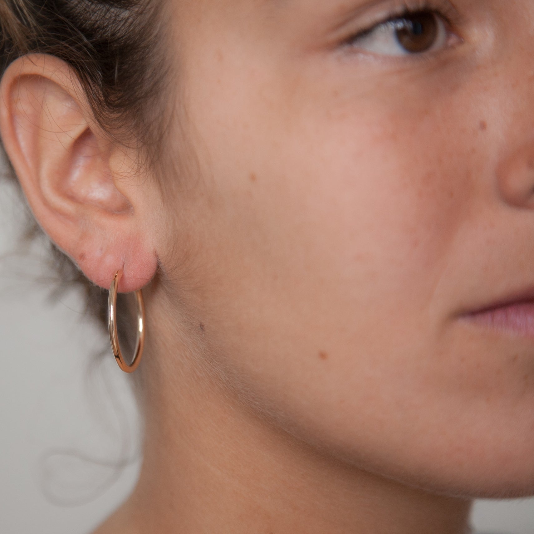 Boucles d'oreilles créoles 25mm plaqué or
