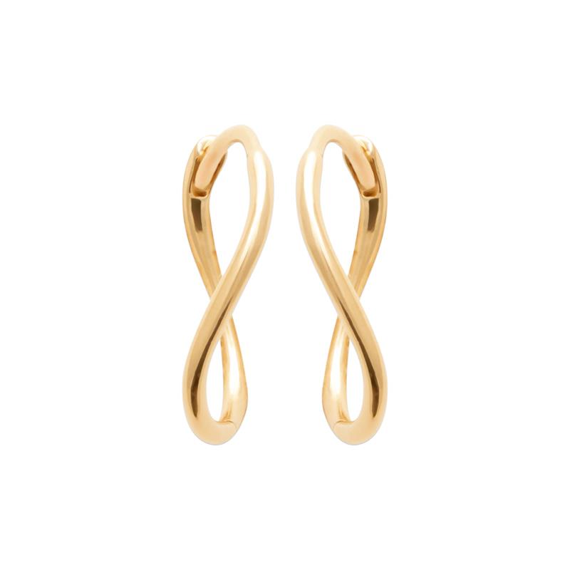 Boucles d'oreilles créoles infini plaqué or