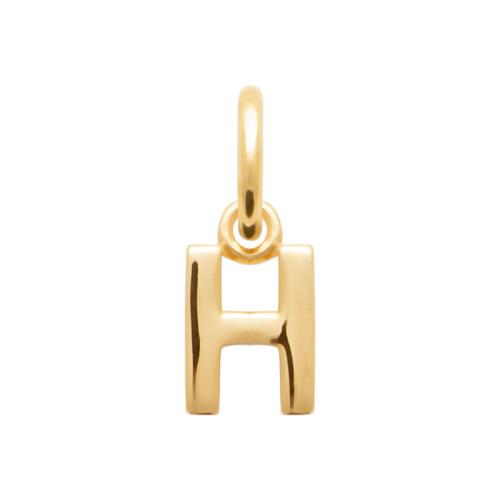 Collier avec pendentif lettre de l'alphabet plaqué or